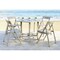 Safavieh Outdoor Collection Kerman Table & 4 Chairs Grey Wash